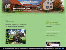 Tablet Screenshot of kastanienhof-kraemer.de